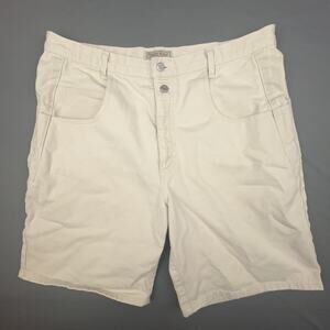 Guess Cream Denim Jorts Mens 38 USA Triangle Logo Vintage 90s Y2K Shorts